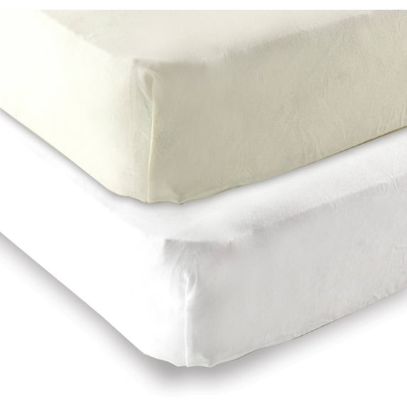Luvable Friends Baby Fitted Crib Sheet, 2-Pack, Choose Your Color