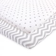 thumbnail image 1 of Luvable Friends Baby Fitted Playard Sheet, Gray Chevron Dot, One Size, 1 of 1