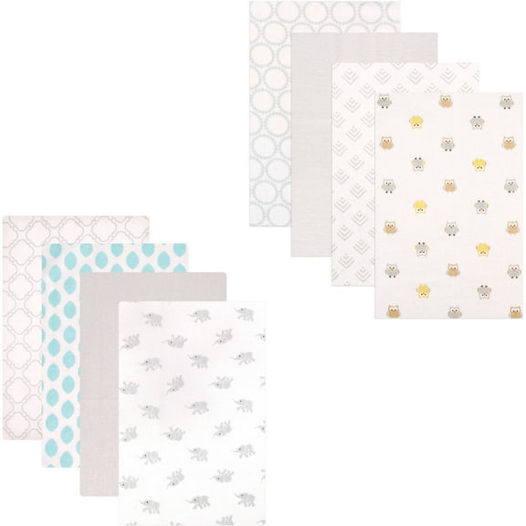 Luvable Friends Baby Flannel Receiving Blanket, 8-Pack, Choose Your Color