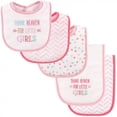 thumbnail image 1 of Luvable Friends Baby Girl Bib and Burp Cloth Set 5pk, Girl Thank Heaven, One Size, 1 of 2