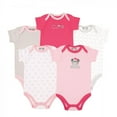 thumbnail image 1 of Luvable Friends Baby Girl Cotton Bodysuits 5pk, Elephant, 6-9 Months, 1 of 1