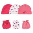 thumbnail image 1 of Luvable Friends Baby Girl Cotton Caps and Scratch Mittens 6pk, Ladybug, 0-6 Months, 1 of 1
