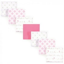 Luvable Friends Baby Girl Cotton Flannel Receiving Blankets, Bird 7-Pack, One Size