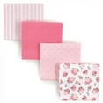 thumbnail image 1 of Luvable Friends Baby Girl Cotton Flannel Receiving Blankets, Garden 4-Pack, One Size, 1 of 2