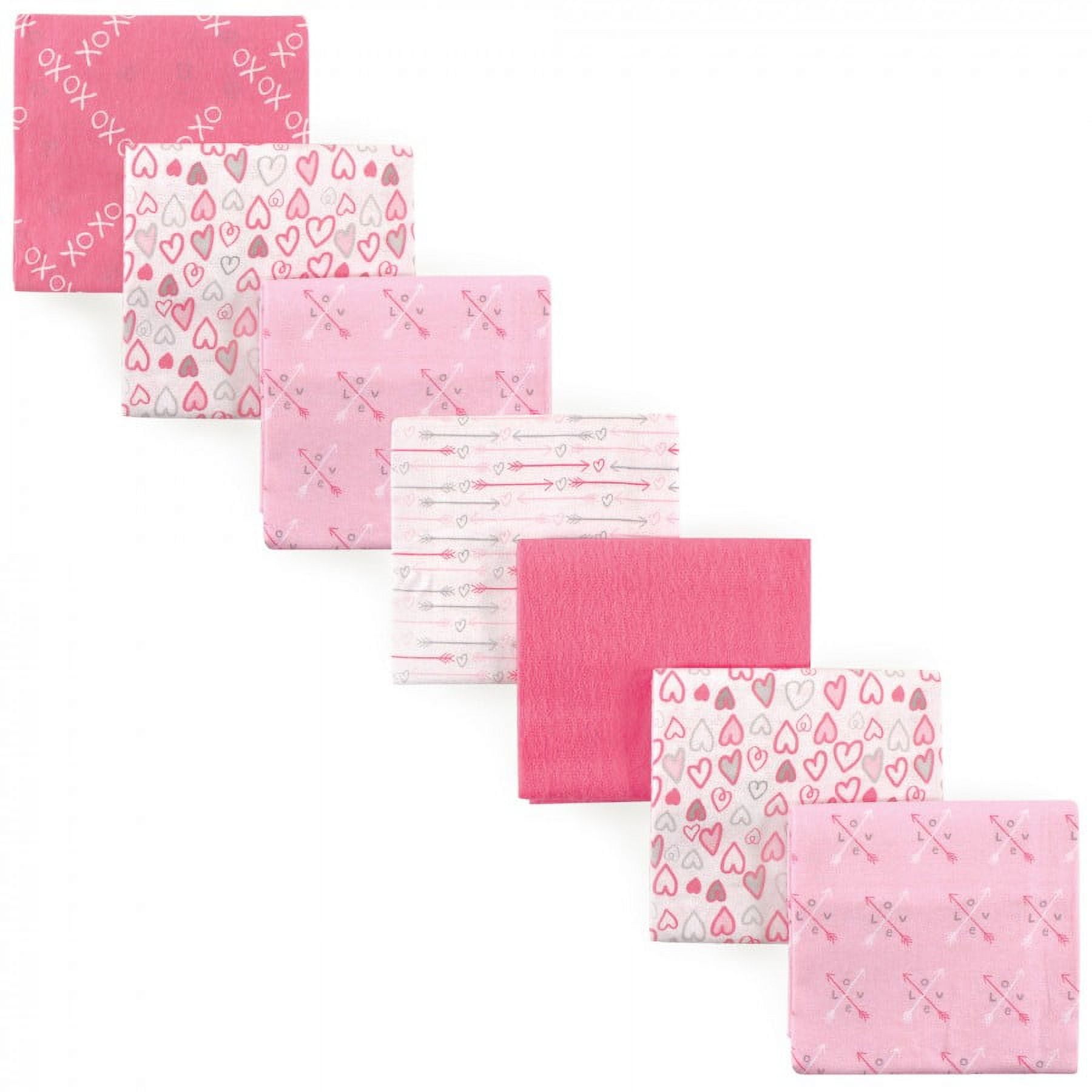 Luvable Friends 2-Pack Receiving Blankets - Flower Theme 30x40 Inch Cotton Baby Blankets