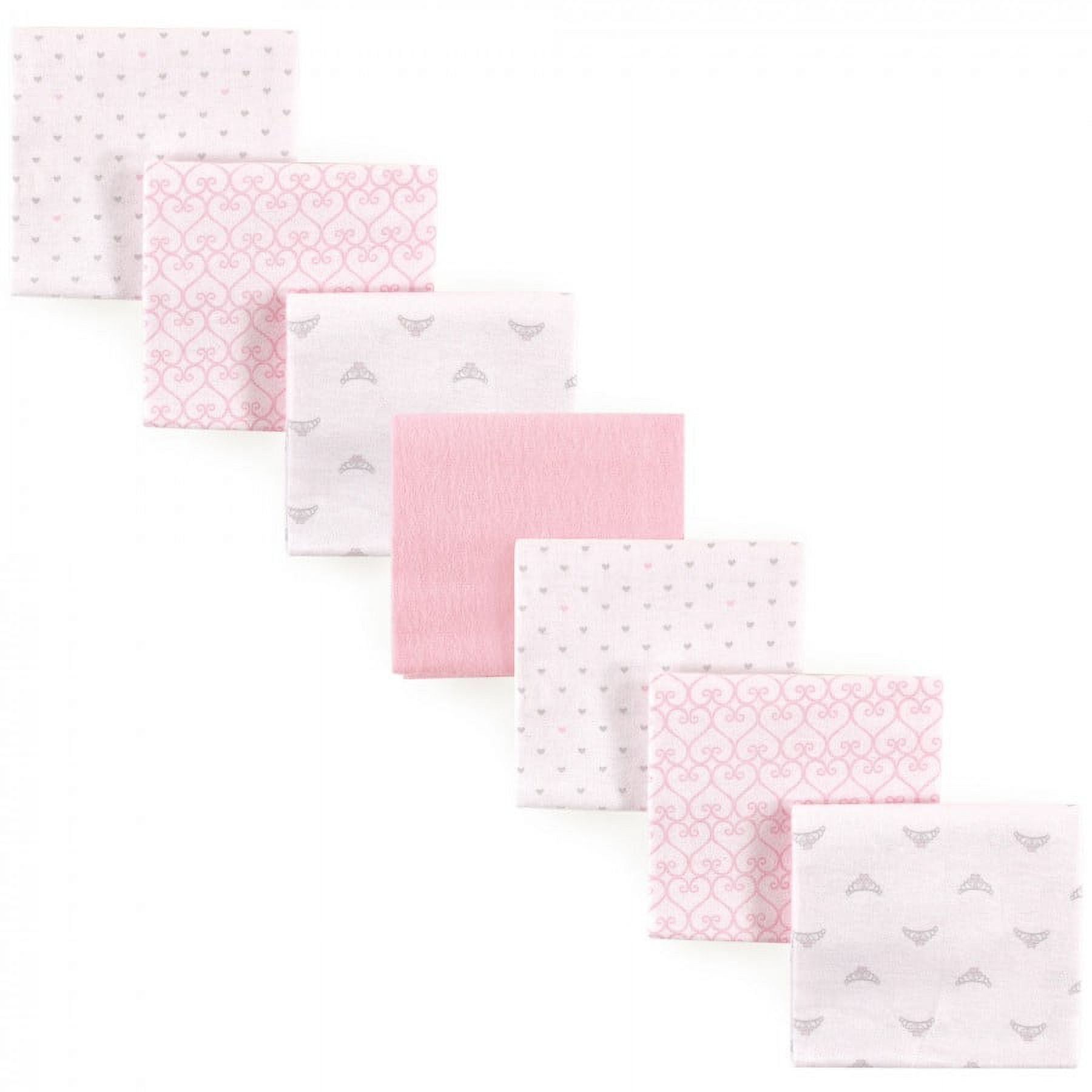 Luvable Friends Baby Girl Cotton Flannel Receiving Blankets, Tiara 7-Pack,  One Size - Walmart.com, image size:1800x1800