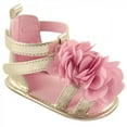 thumbnail image 1 of Luvable Friends Baby Girl Crib Shoes, Gold, 6-12 Months, 1 of 1