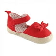 thumbnail image 1 of Luvable Friends Baby Girl Crib Shoes, Red Espadrilles, 6-12 Months, 1 of 1