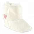 thumbnail image 1 of Luvable Friends Baby Girl Crib Shoes, White Boots, 6-12 Months, 1 of 5