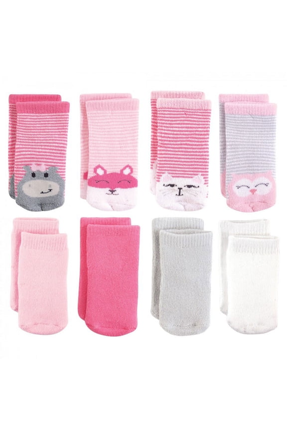 Baby Girl Fun Essential Socks, Hippo Cat, 12-24 Months