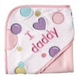 thumbnail image 1 of Luvable Friends Baby Girl Hooded Towel, Pink Dad, One Size, 1 of 8