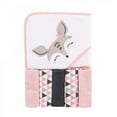 thumbnail image 1 of Luvable Friends Baby Girl Hooded Towel with Five Washcloths, Deer, One Size, 1 of 3