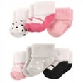 thumbnail image 1 of Luvable Friends Baby Girl Newborn and Baby Socks Set, Pink Black Shoes, 0-3 Months, 1 of 2