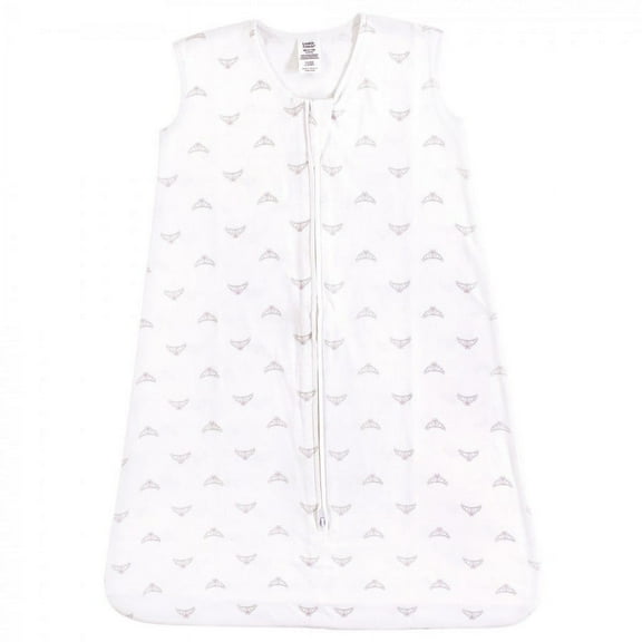 Luvable Friends Baby Girl Sleeveless Jersey Cotton Sleeping Bag, Sack, Blanket, Tiara Jersey, 6-12 Months