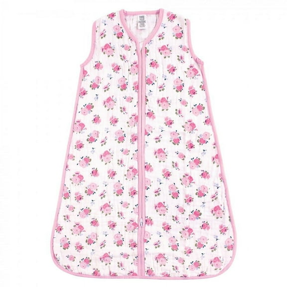 Luvable Friends Baby Girl Sleeveless Muslin Cotton Sleeping Bag, Sack, Blanket, Floral Muslin, 18-24 Months