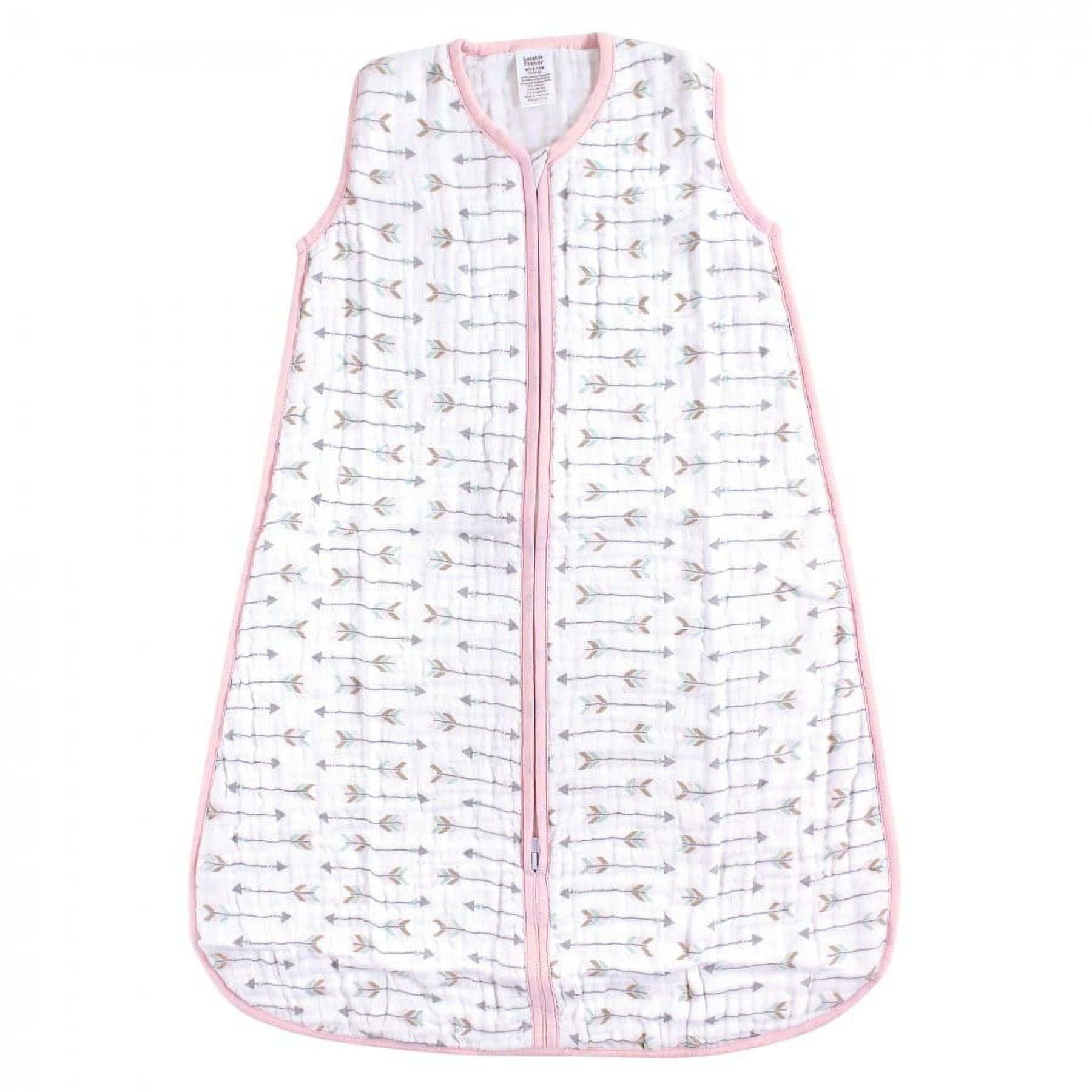Luvable Friends Baby Girl Sleeveless Muslin Cotton Sleeping Bag, Sack, Blanket, Girl Arrows Muslin, 6-12 Months