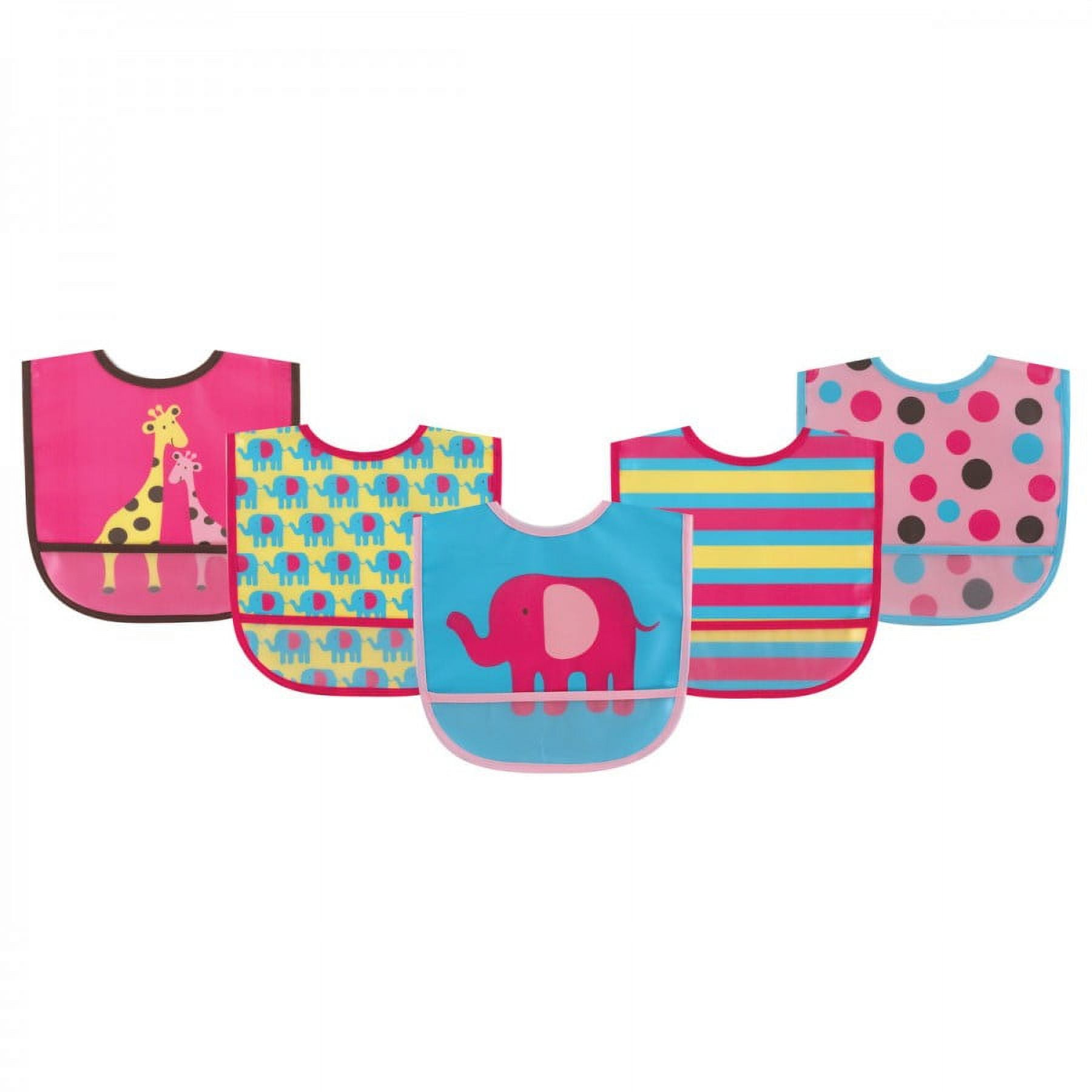 Luvable Friends Baby Cotton Terry Drooler Bibs with PEVA