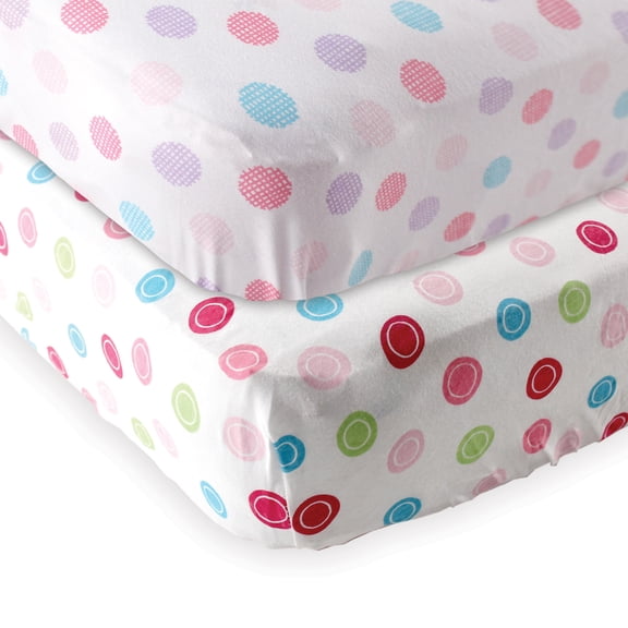 Luvable Friends Baby Girls' Fitted Crib