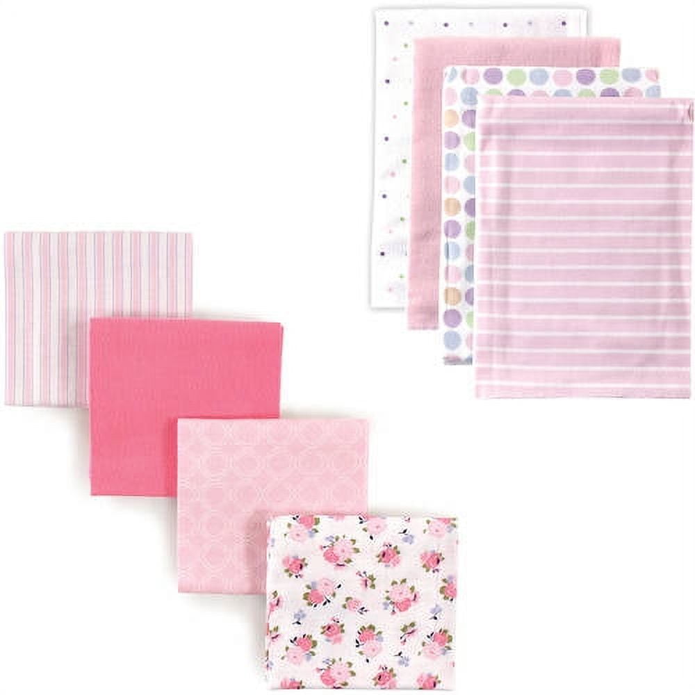 Luvable Friends Baby Girls' Flannel Receiving Blanket, 8-Pack, Choose Your Color