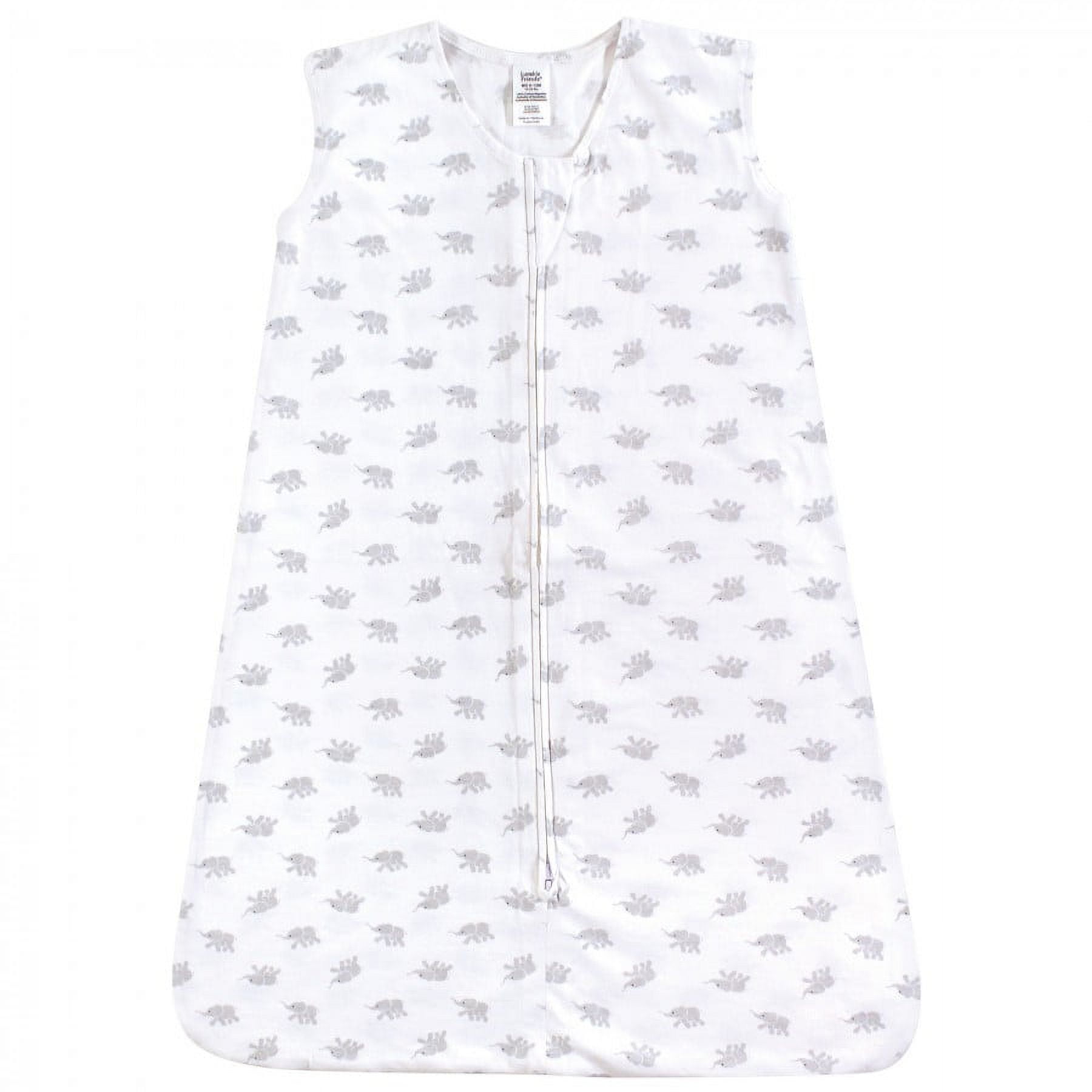 Luvable Friends Baby Sleeveless Jersey Cotton Sleeping Bag, Sack, Blanket, Elephants Jersey, 18-24 Months