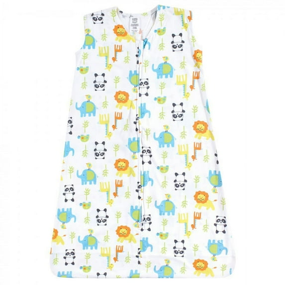 Luvable Friends Baby Sleeveless Jersey Cotton Sleeping Bag, Sack, Blanket, Neutral Animals Jersey, 0-6 Months