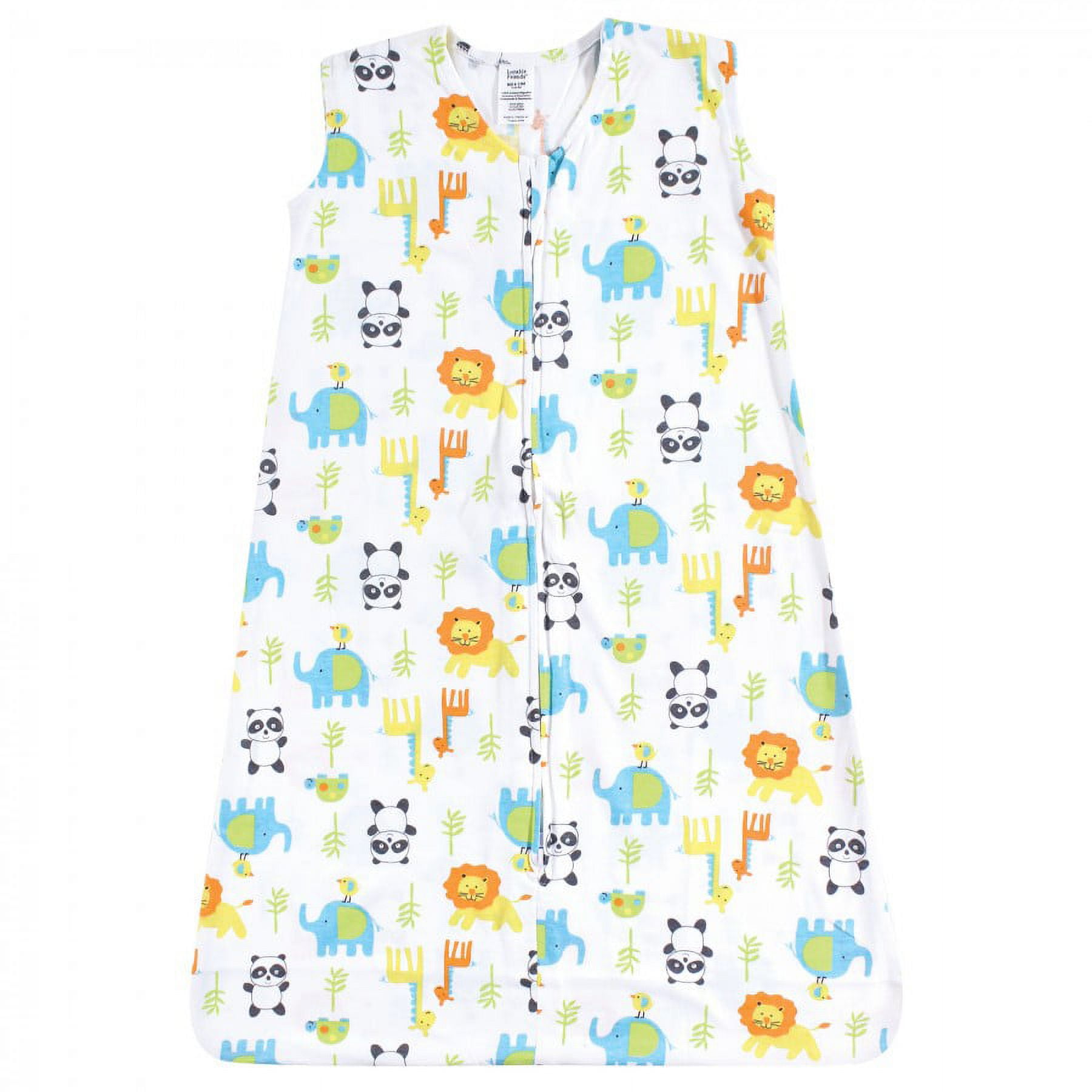 Luvable Friends Baby Sleeveless Jersey Cotton Sleeping Bag, Sack, Blanket, Neutral Animals Jersey, 18-24 Months