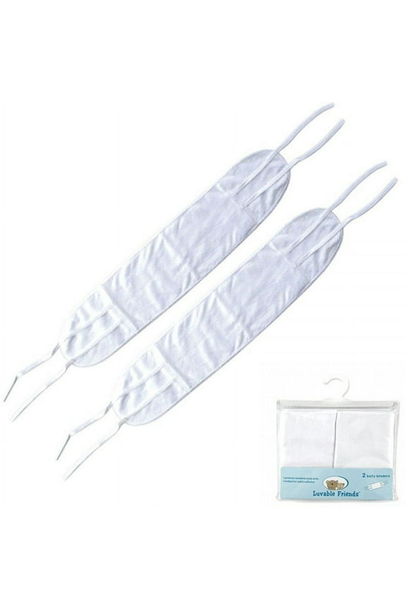 Baby Unisex Belly Binder, White, 0-6 Months
