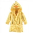 thumbnail image 1 of Luvable Friends Baby Unisex Cotton Animal Face Bathrobe, Duck, One Size, 1 of 2