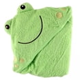 thumbnail image 1 of Luvable Friends Baby Unisex Cotton Animal Face Hooded Towel, Frog, One Size, 1 of 2