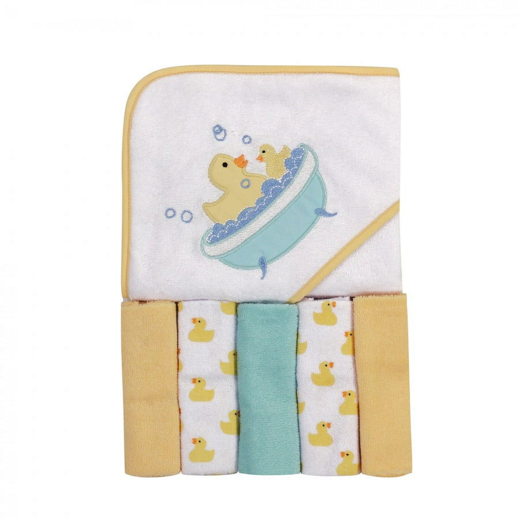 Luvable Friends Baby Unisex Hooded Towel with Five