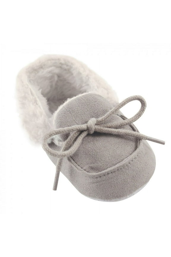 Baby Unisex Moccasin Shoes, Gray, 12-18 Months