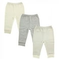 thumbnail image 1 of Luvable Friends Baby and Toddler Cotton Pants 3pk, Neutral Gray Stripe, 3 Toddler, 1 of 1