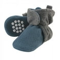 thumbnail image 1 of Luvable Friends Baby and Toddler Cozy Fleece Booties, Coronet Blue Heather Charcoal, 0-6 Months, 1 of 2