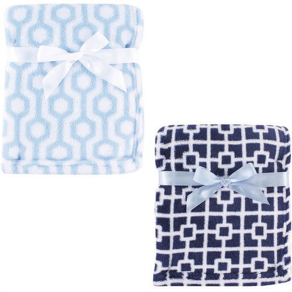 Luvable Friends Boys Coral Fleece Baby Blankets (2 Count)