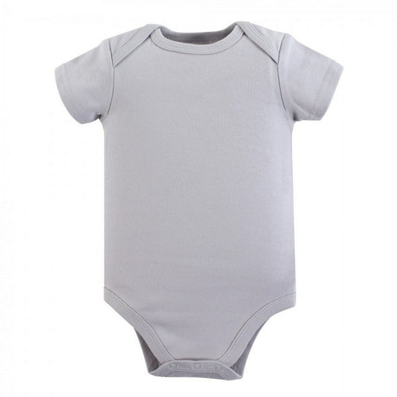 Luvable Friends Cotton Bodysuits 1pk, Gray, 12-18 Months
