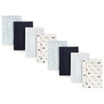 thumbnail image 1 of Luvable Friends Cotton Poly Flannel Burp Cloths Multipack, Turtle 8-Pack, One Size, 1 of 1