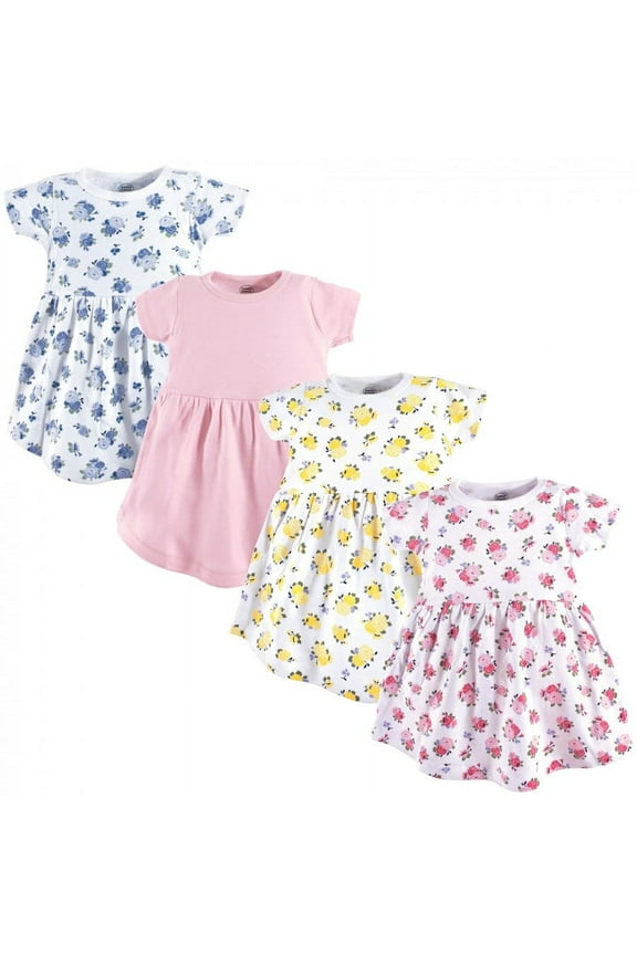 Floral Cotton Short-Sleeve Dresses (Girls)