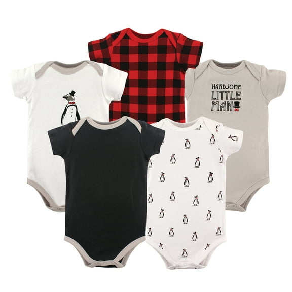 Luvable Friends Hudson Baby Bodysuits 5pk, Arctic Buddies, 0-3M