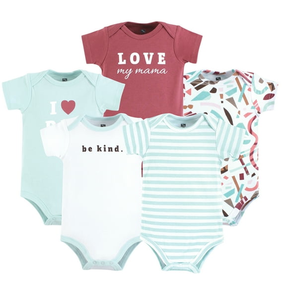 Luvable Friends Hudson Baby Bodysuits 5pk, Love My Mama, 18-24M