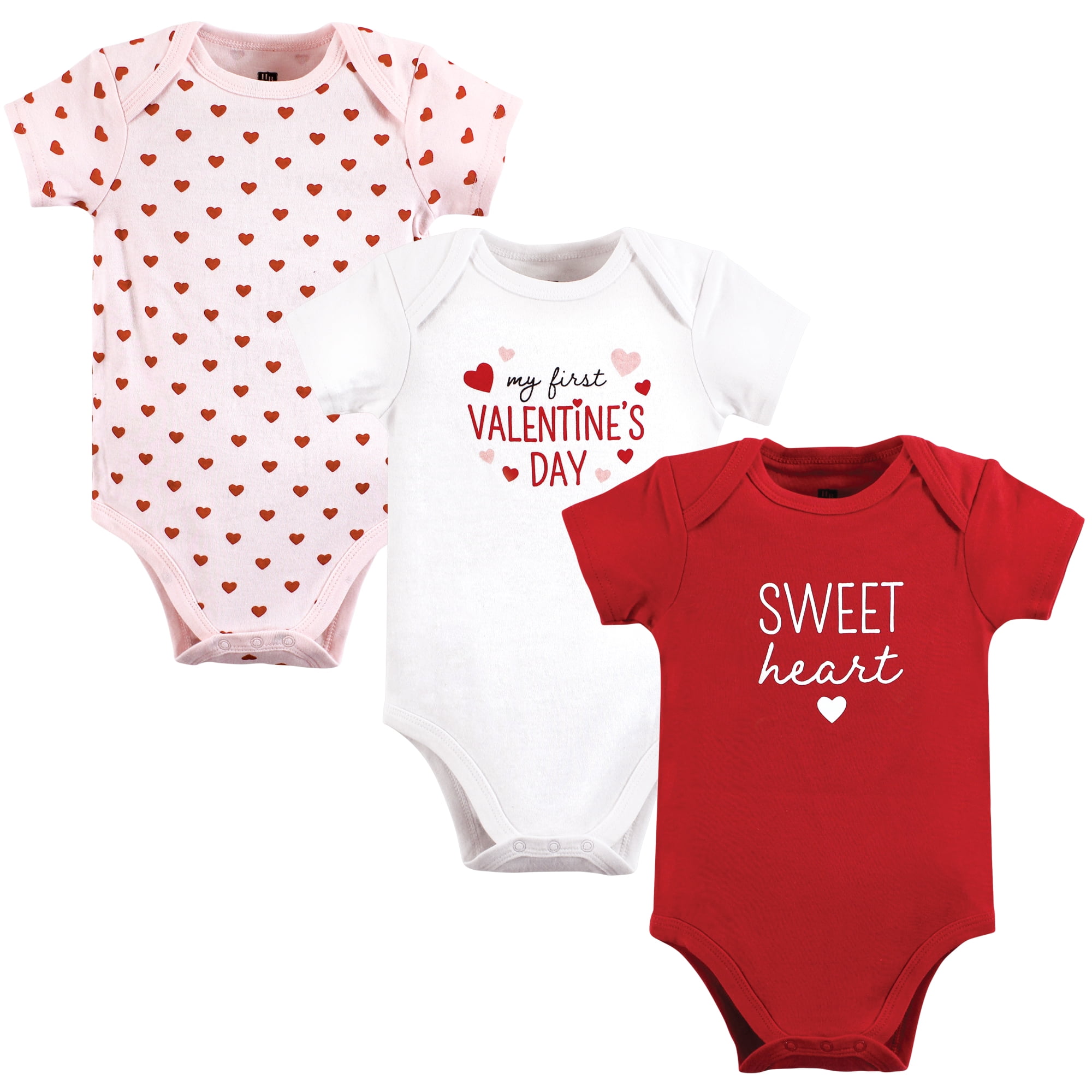 Luvable Friends Hudson Baby Bodysuits, Valentine Arrow, 9-12M