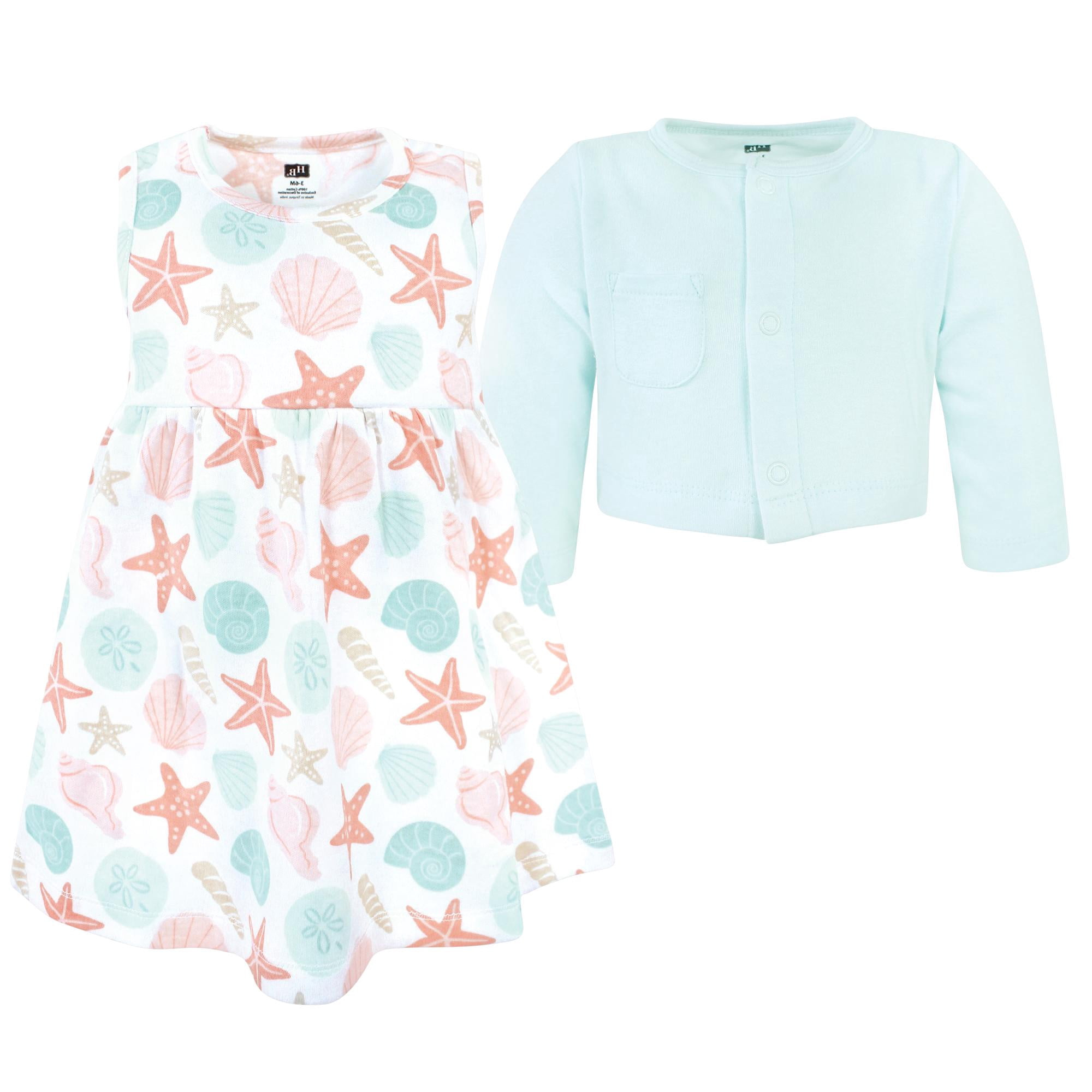 Luvable Friends Hudson Baby Dress and Blouse 2pc, Seashells, 6-9M