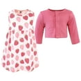 thumbnail image 1 of Luvable Friends Hudson Baby Dress and Blouse 2pc, Sweet Berry, 9-12M, 1 of 1