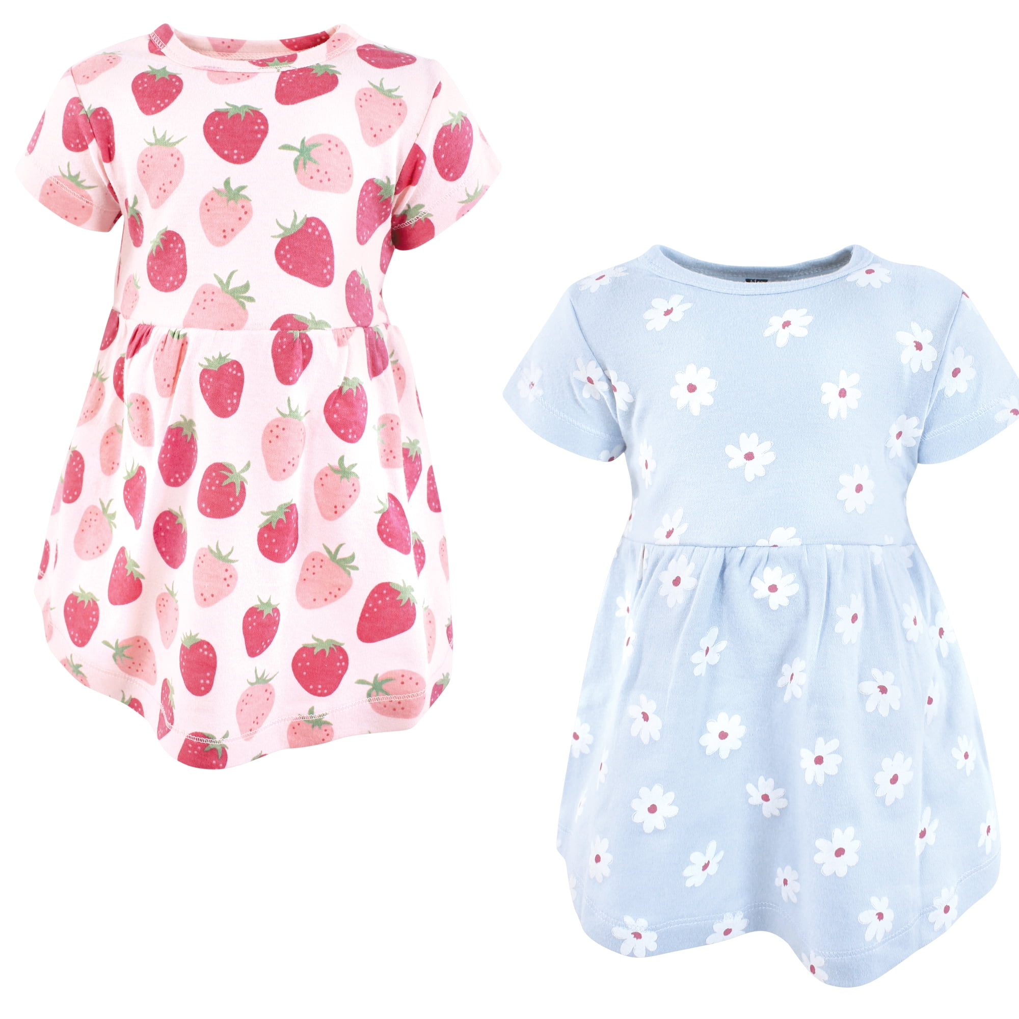 Luvable Friends Hudson Baby Dresses 2pk, Berry Bliss, 3T
