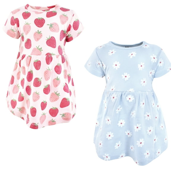 Luvable Friends Hudson Baby Dresses 2pk, Berry Bliss, 5T