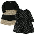 thumbnail image 1 of Luvable Friends Hudson Baby Dresses 2pk, Heart Leopard, 14 Years, 1 of 1