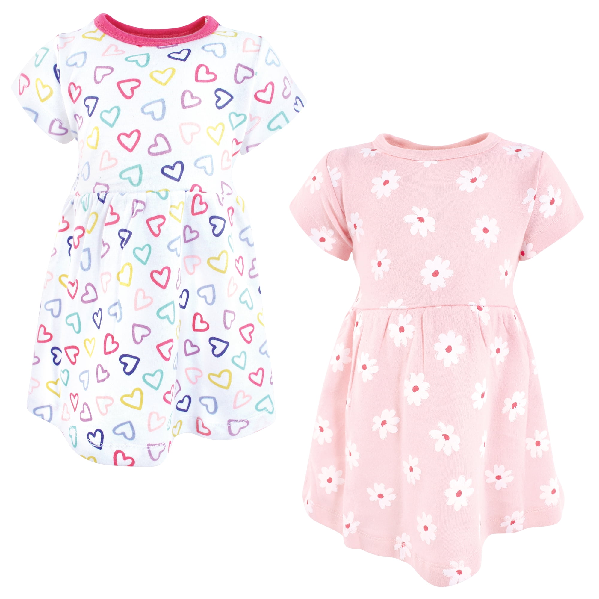 Luvable Friends Hudson Baby Dresses 2pk, Playful Hearts, 5T