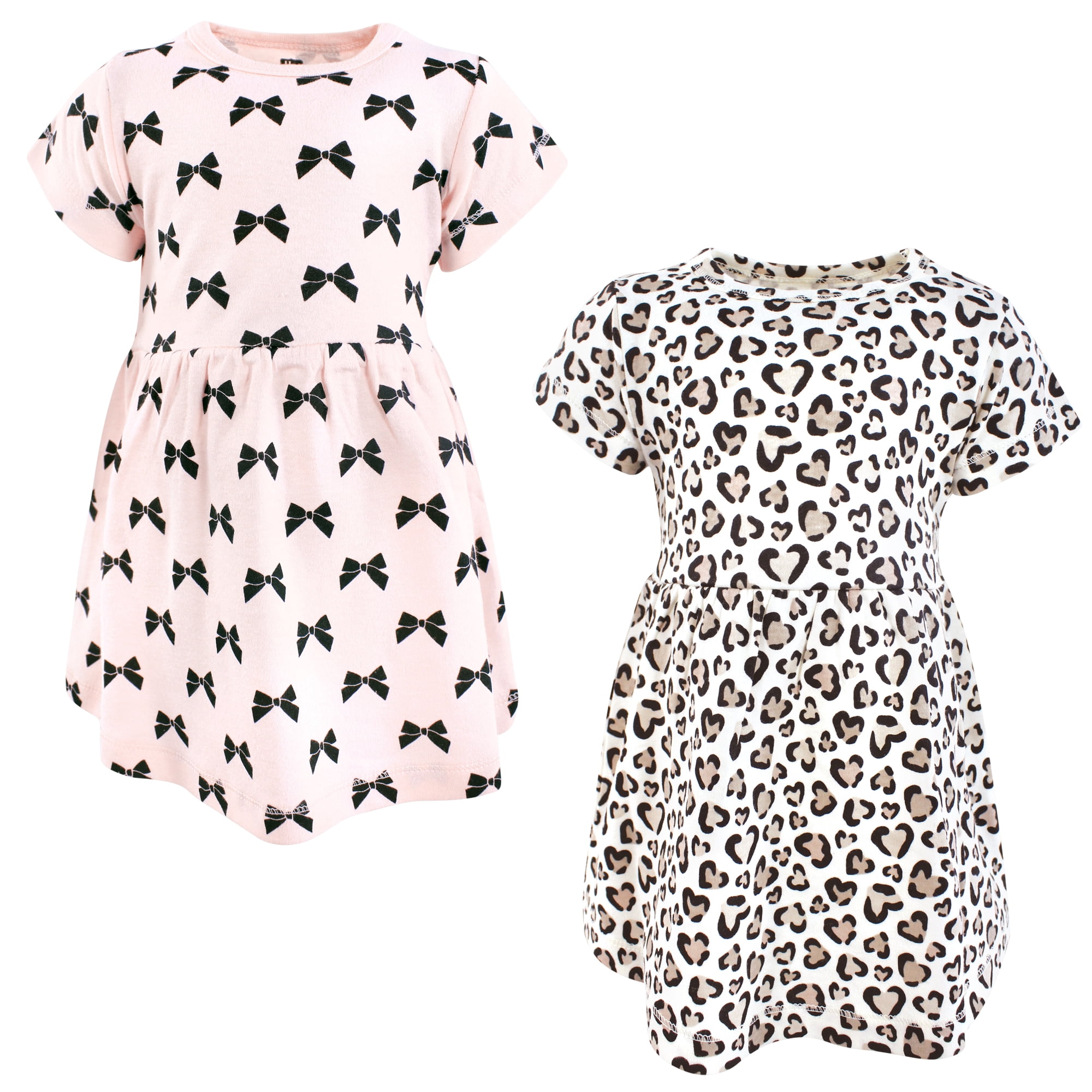 Luvable Friends Hudson Baby Dresses 2pk, Rosy Spotted Love, 2T