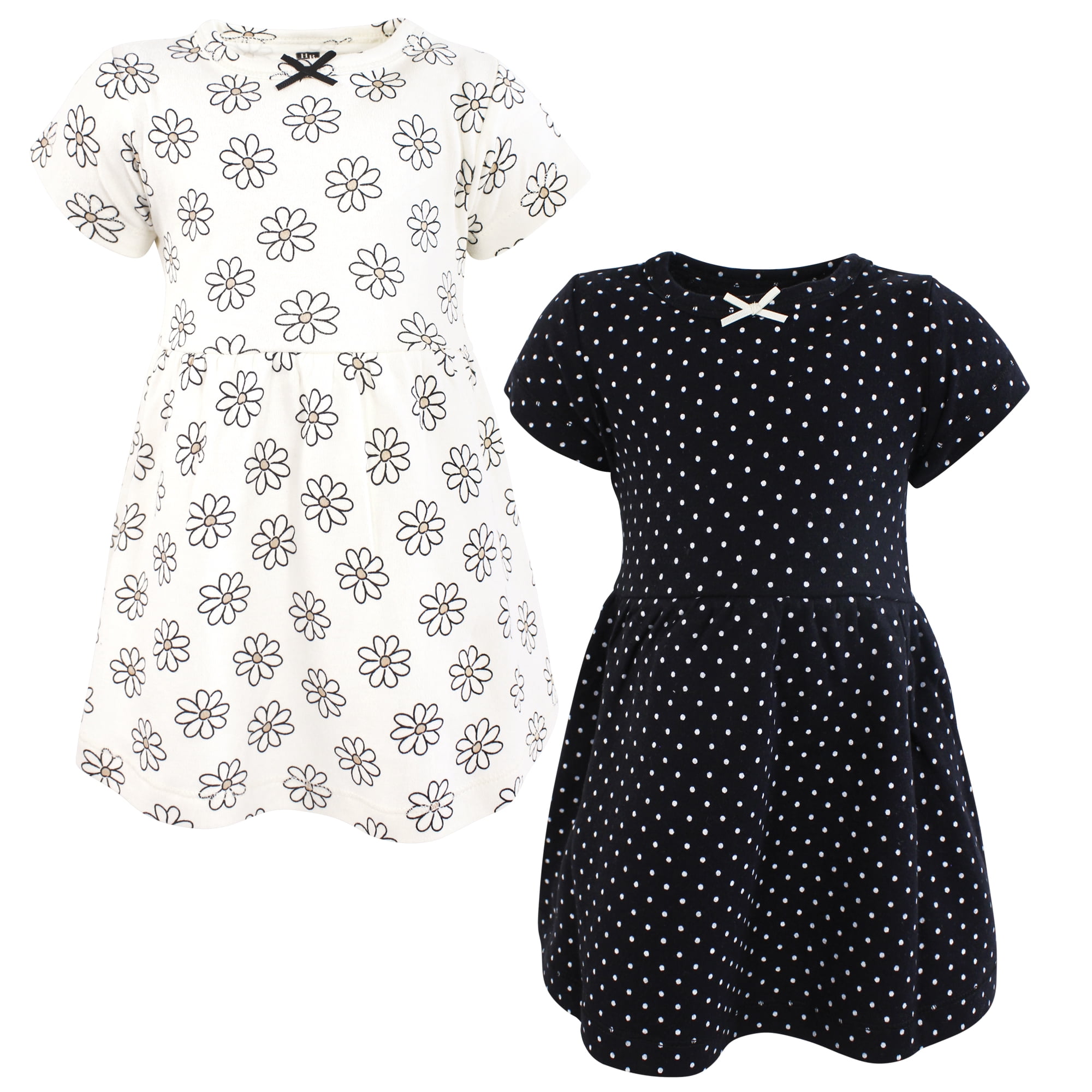 Luvable Friends Hudson Baby Dresses 2pk, Simple Daisy, 3-6M
