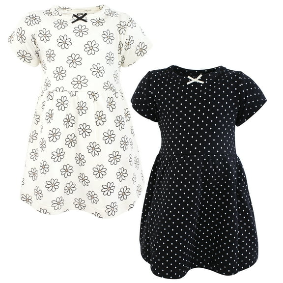 Luvable Friends Hudson Baby Dresses 2pk, Simple Daisy, 9-12M