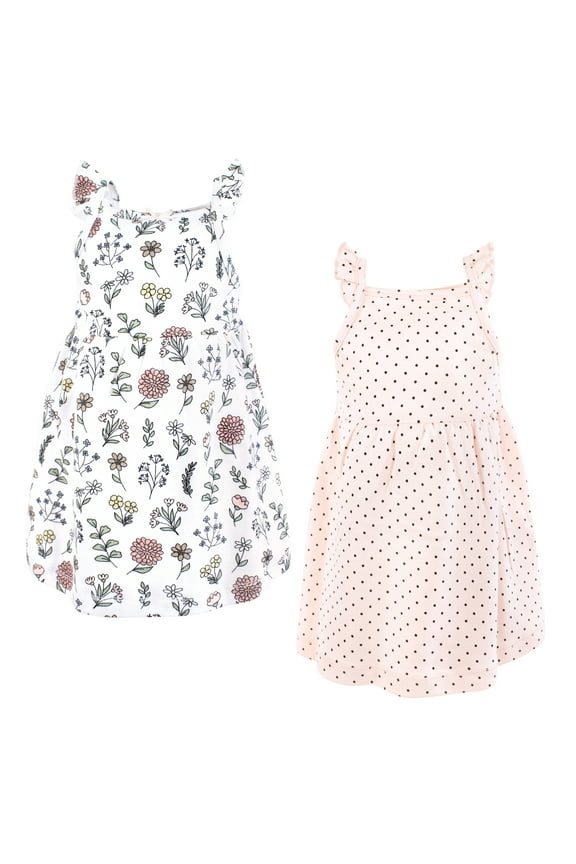 Hudson Baby Dresses 2pk, Spring Bloom, 5T